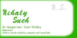 mihaly such business card